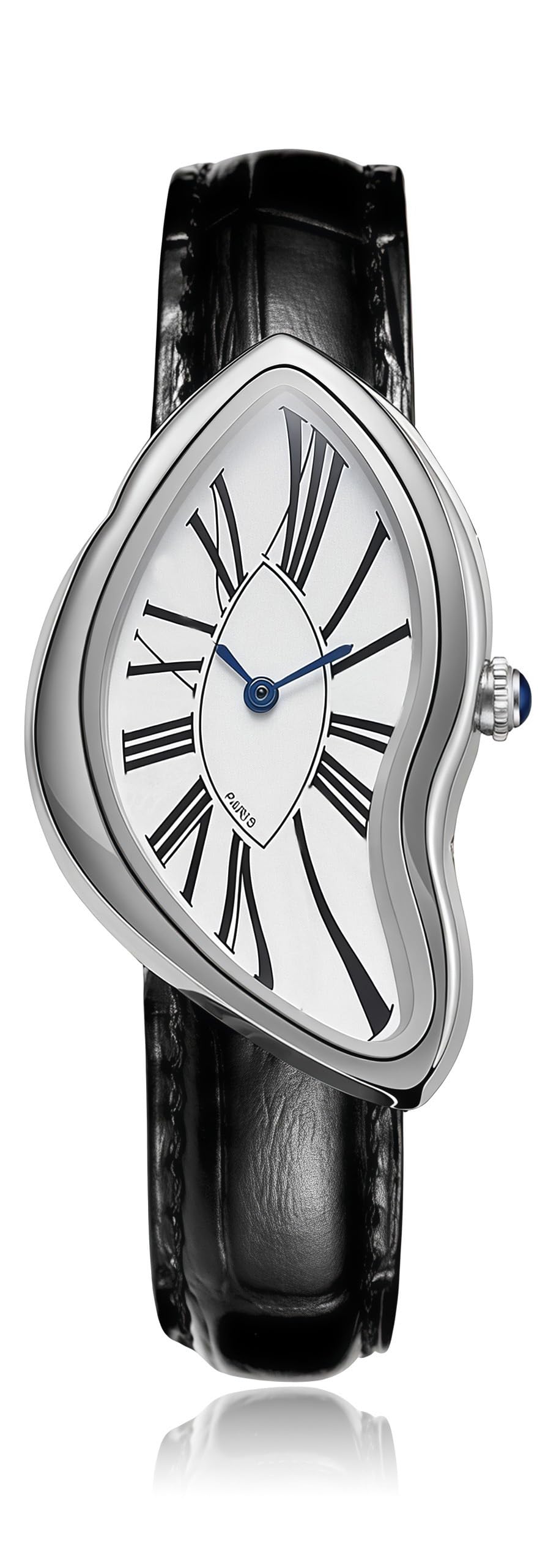 Men's Melting Dial Quartz Watch - Leather Strap