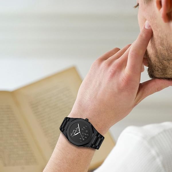 Men's Octagonal Quartz Watch - Humorous Dial