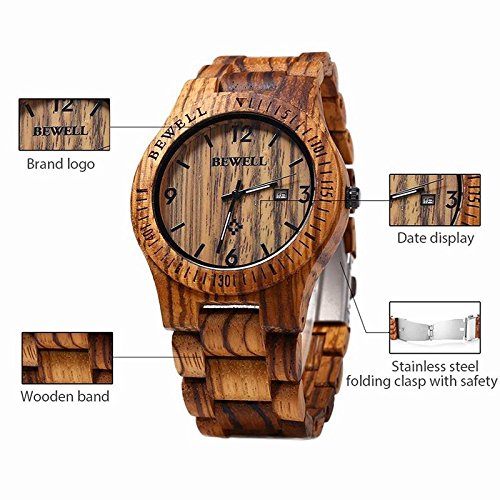Men's Handmade Wooden Quartz Watch