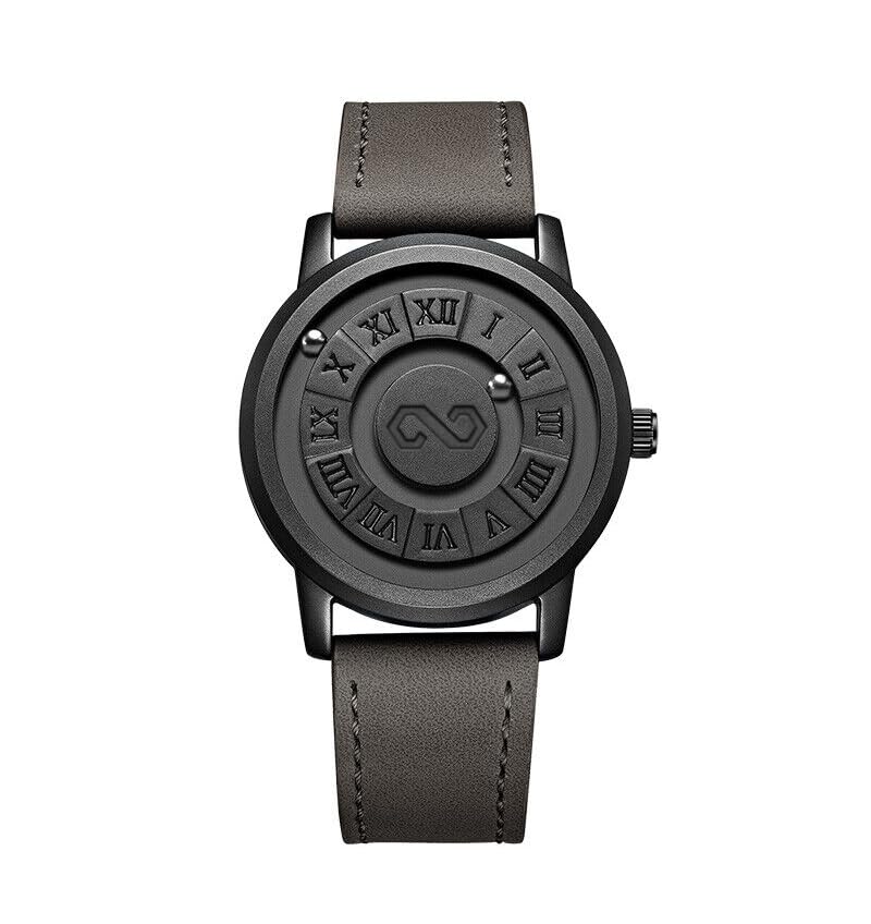 Men's Watch Unique Wrist Watches Magnetic Ball Fancy Minimalist Unisex Watches Swiss Quartz Watch with Leather Stainless Steel Bracelet