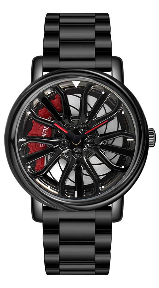 SKMEI Men's 3D Spinning Car-Wheel Quartz Watch