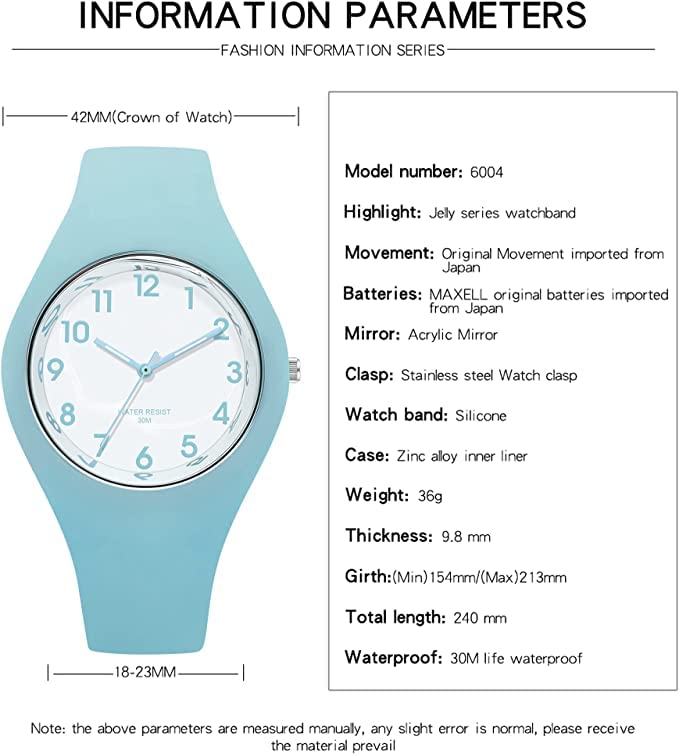 Women's Japanese Quartz Sports Watch – Silicone Strap