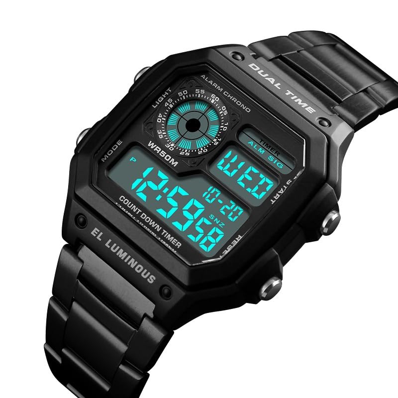 SKMEI Mens Digital Sports Watch – Dual Time