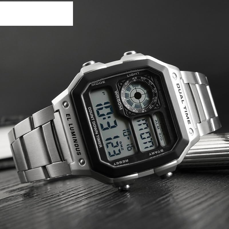 SKMEI Mens Digital Sports Watch – Dual Time