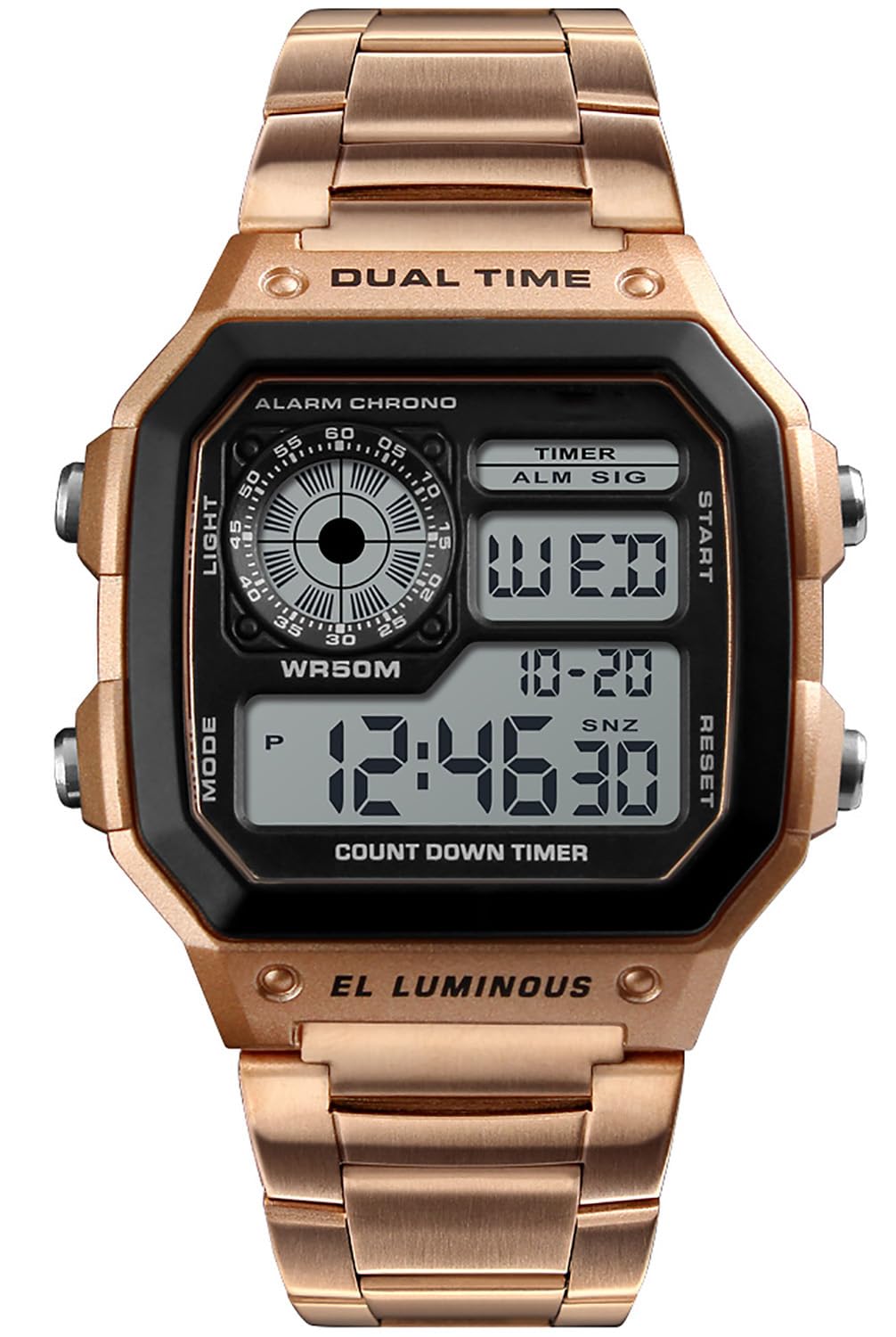 SKMEI Mens Digital Sports Watch – Dual Time
