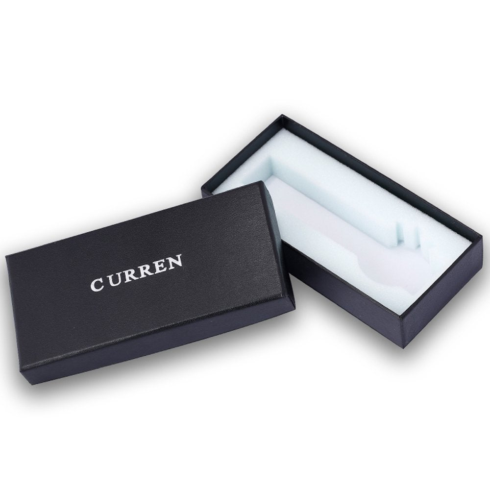 CURREN Men's Classic Quartz Watch – Blue Dial and Brown Leather Strap