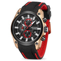 MEGIR Men's Quartz Chronograph Sports Watch - Rose & Black