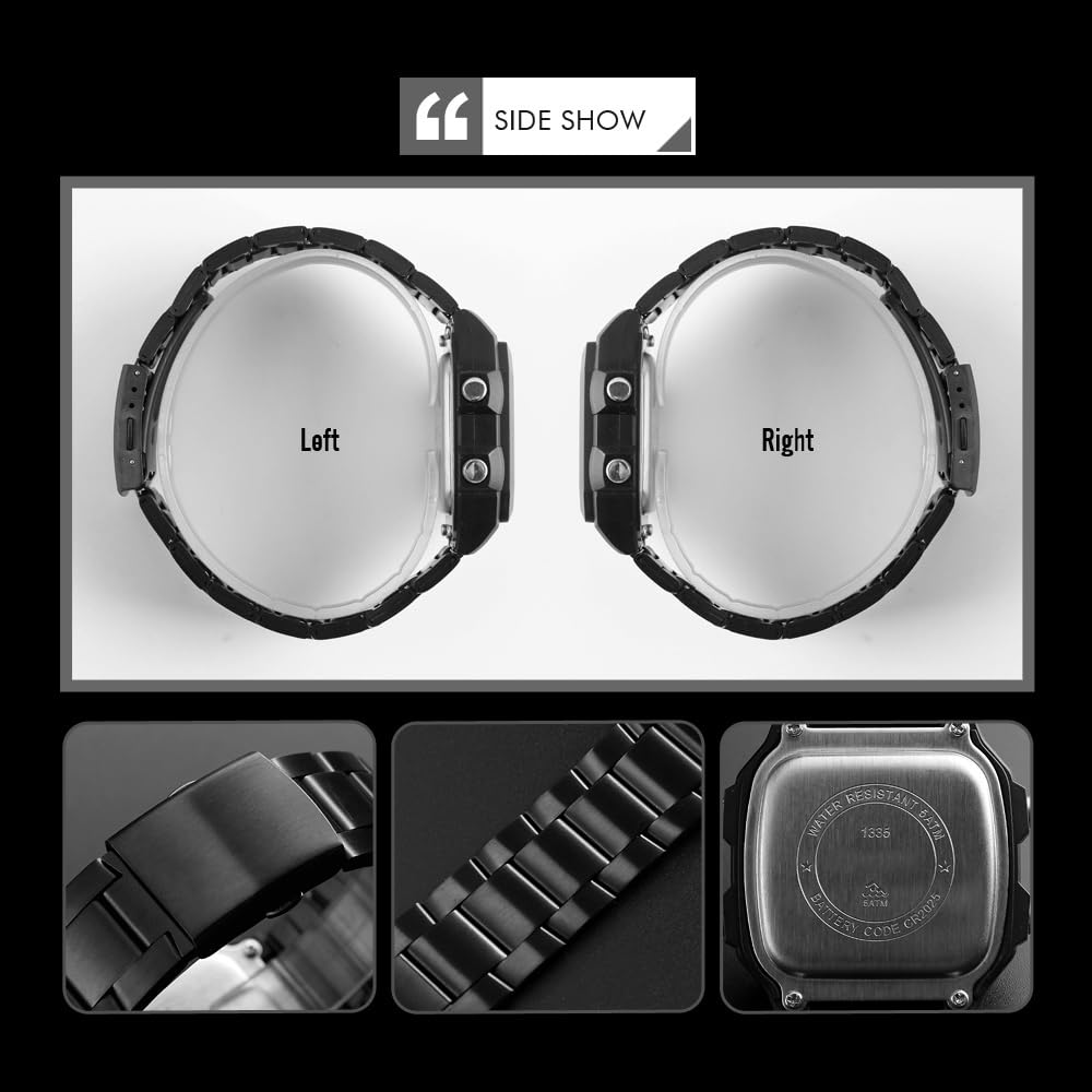 SKMEI Mens Digital Sports Watch – Dual Time
