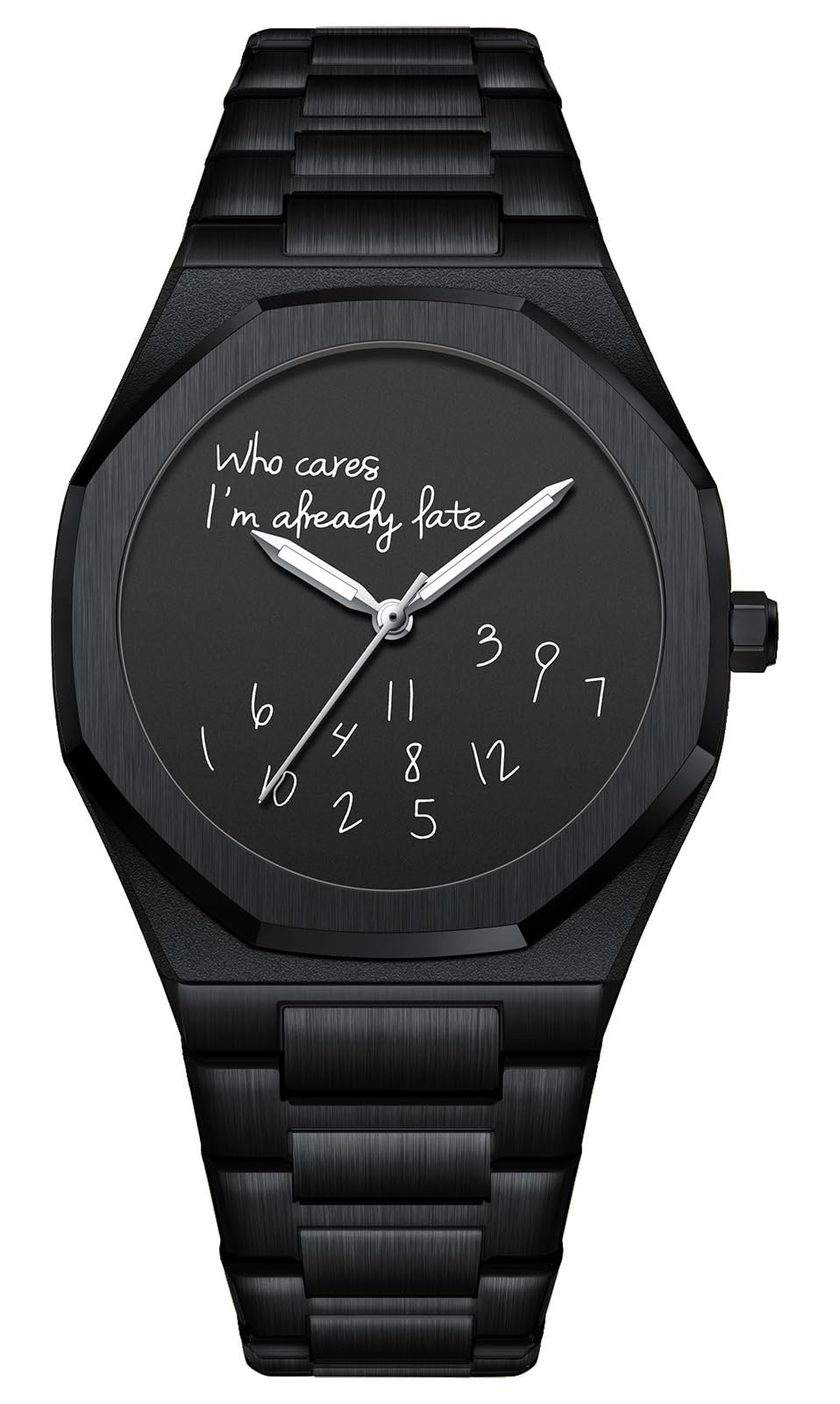 Men's Octagonal Quartz Watch - Humorous Dial