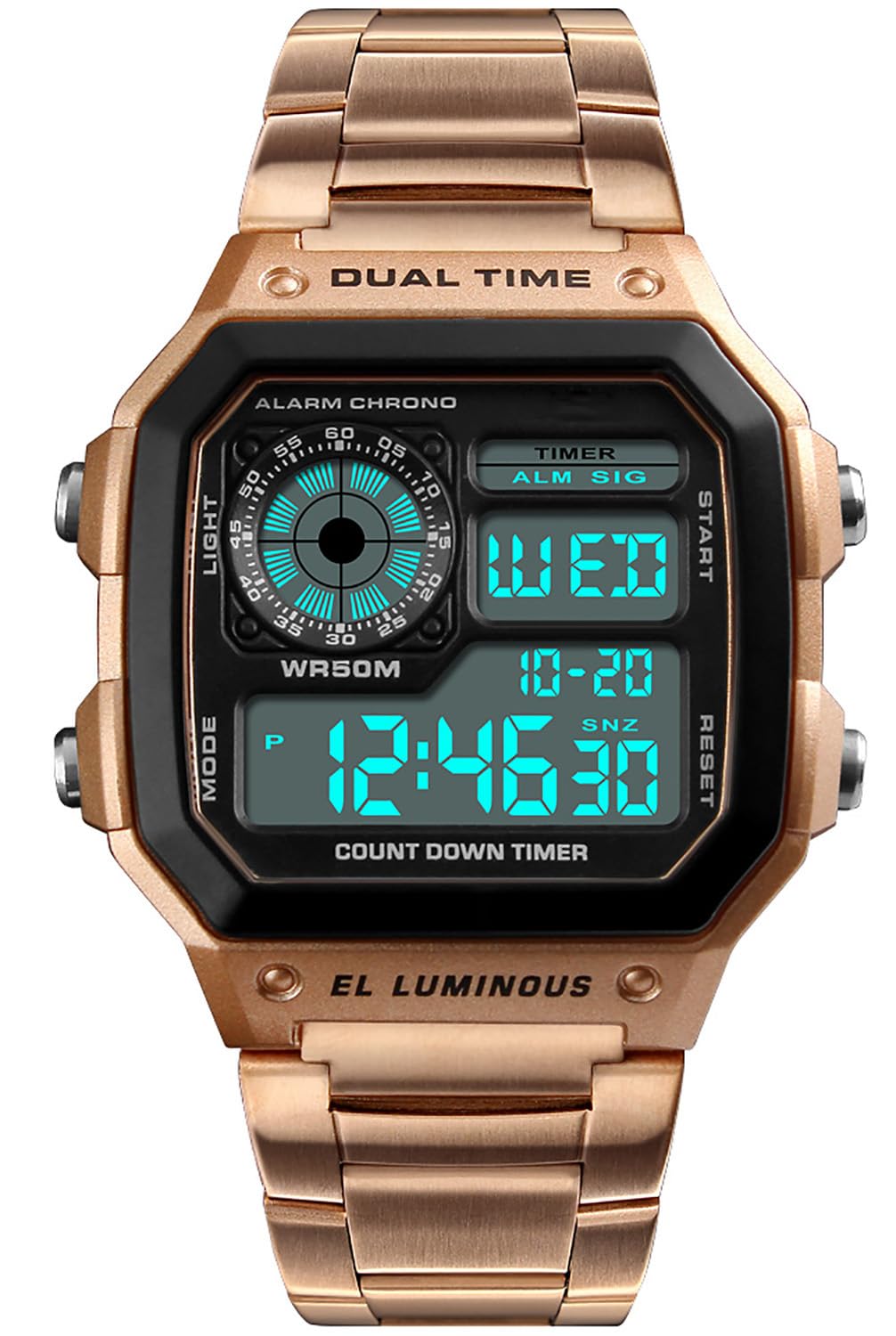 SKMEI Mens Digital Sports Watch – Dual Time
