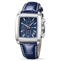 MEGIR Men's Rectangular Chronograph Watch - Leather Strap