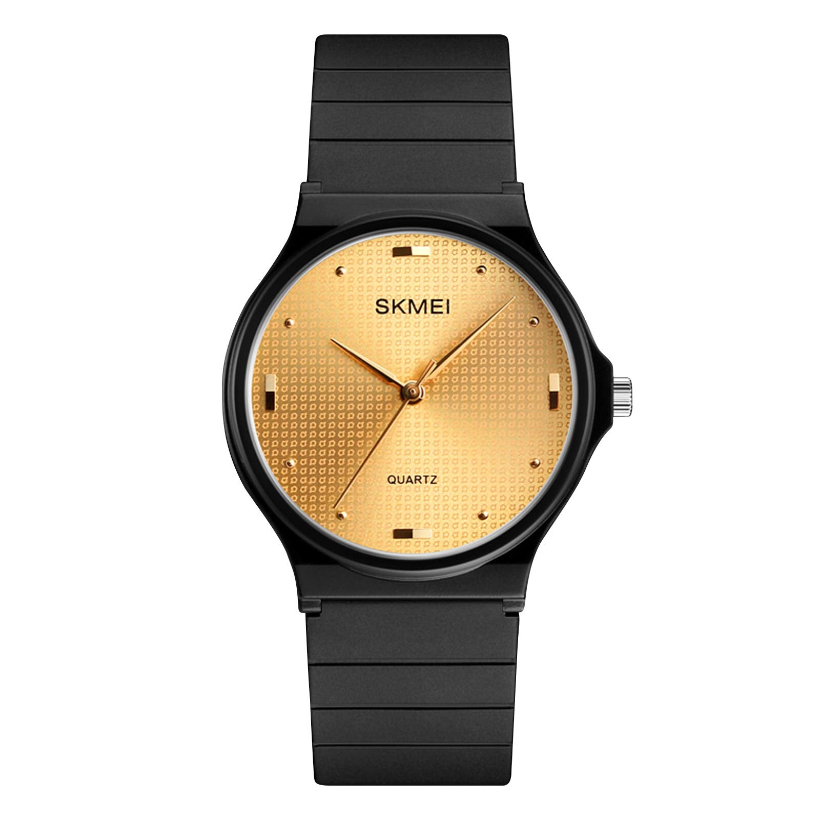 SKMEI Women's Round Quartz Watch – Blue PU Strap
