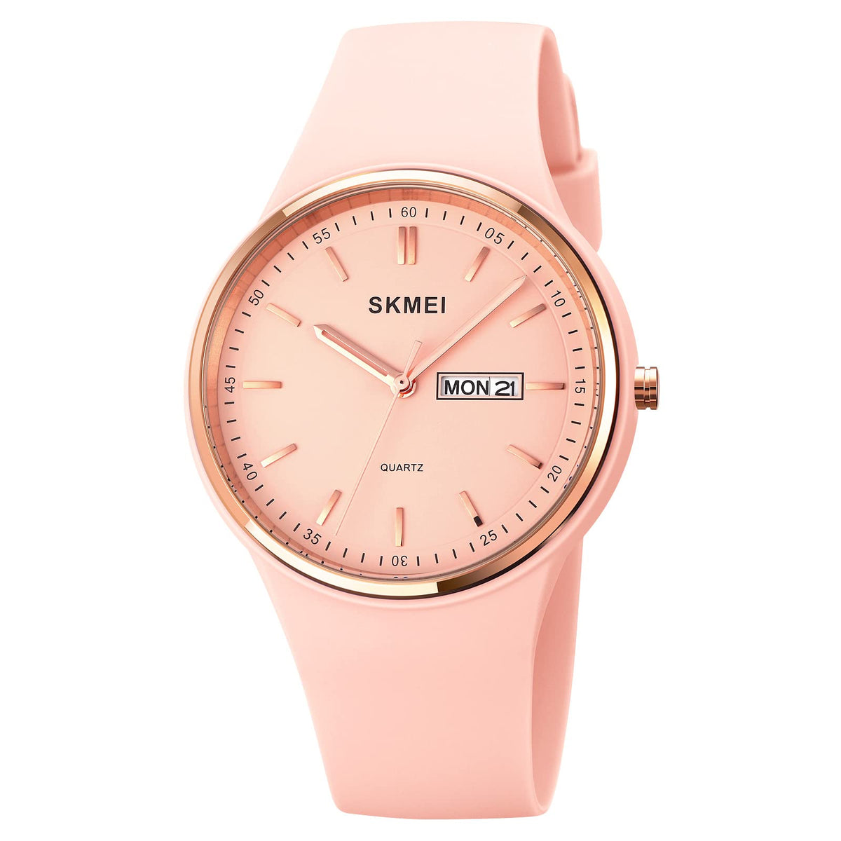 SKMEI Women's Japanese Quartz Sports Watch – Silicone Strap