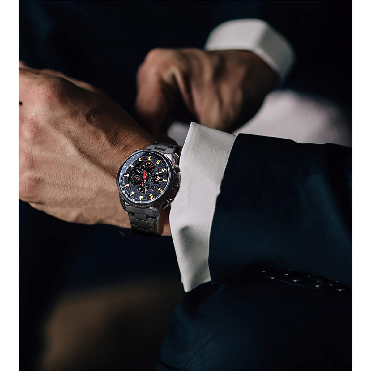 FORSINING Men's Automatic Mechanical Calendar Watch