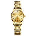 OLEVS Women's Automatic Watch – Gold Dial and Stainless Steel Bracelet