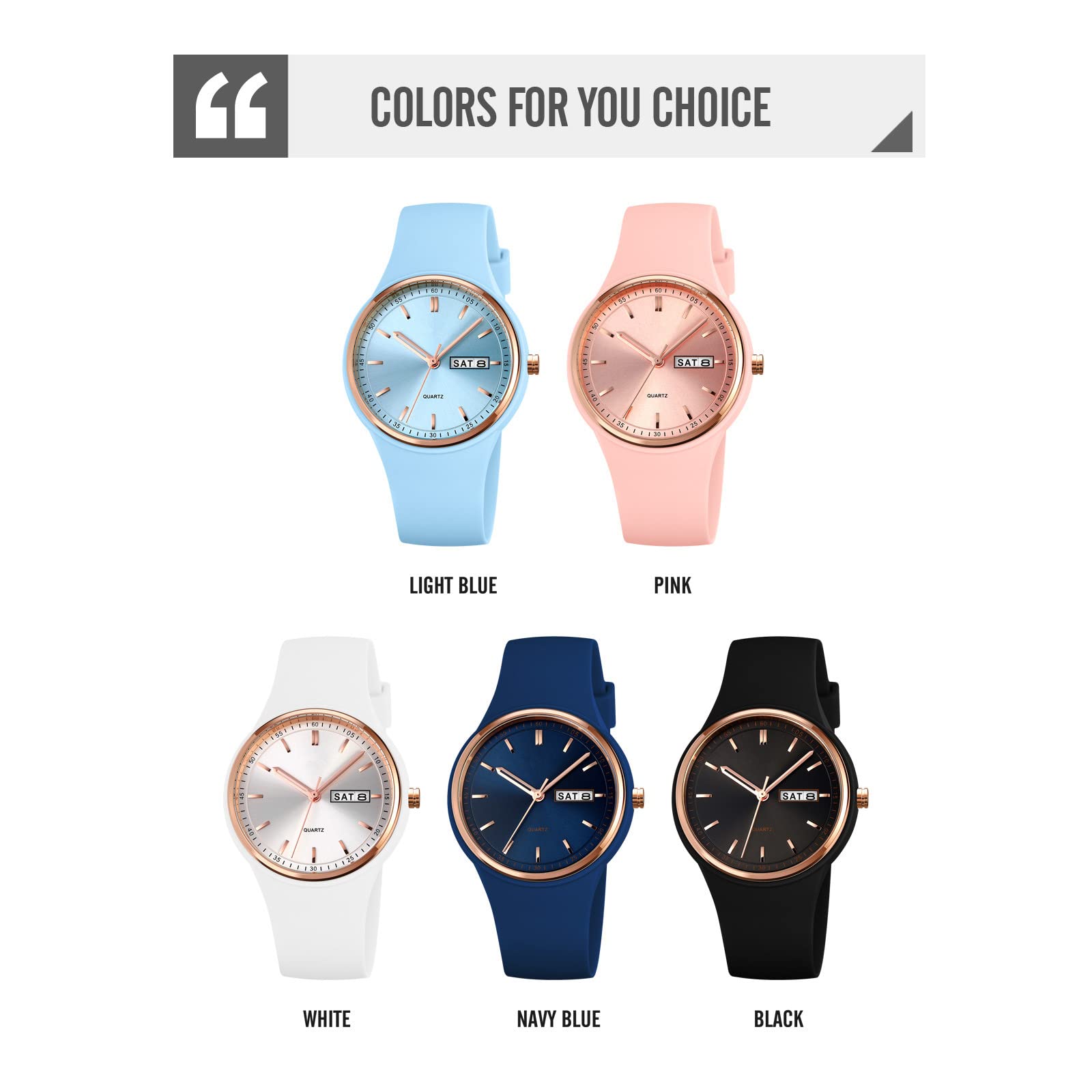Women's Japanese Quartz Sports Watch – Silicone Strap