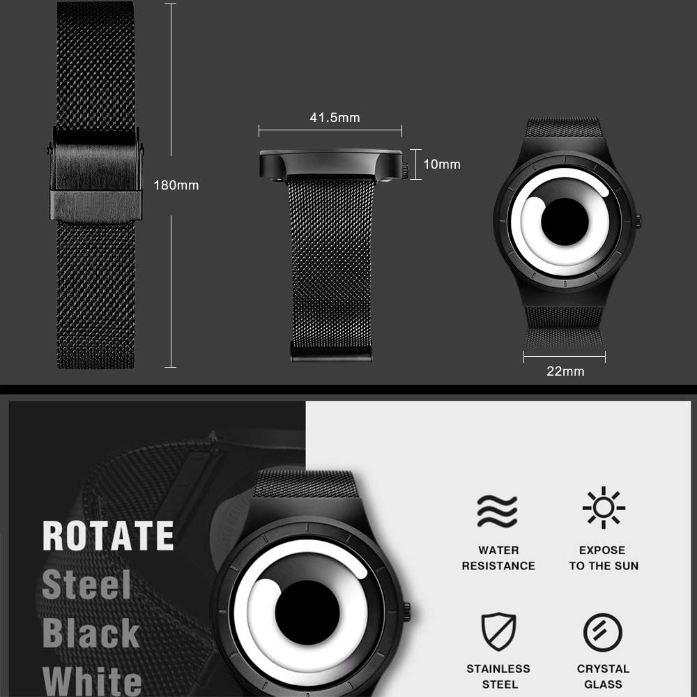 Men's Digital Quartz Watch – Stainless Steel Mesh Bracelet