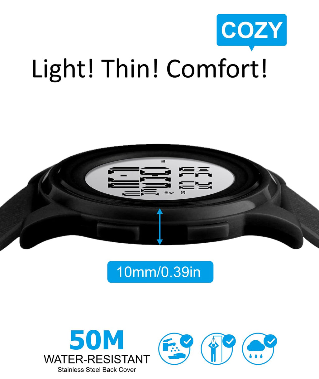 Unisex Ultra-Thin Digital Sports Watch