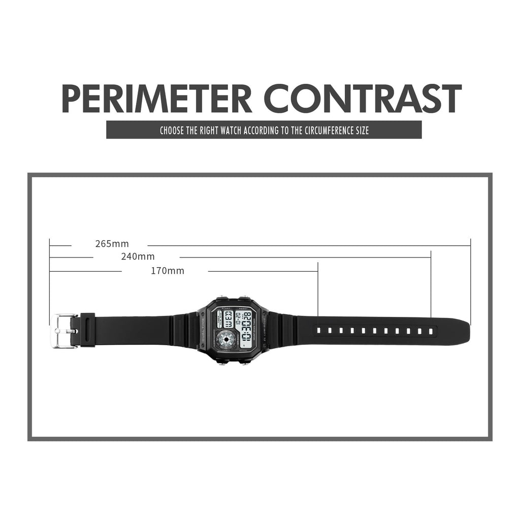 SKMEI Mens Digital Sports Watch – Dual Time