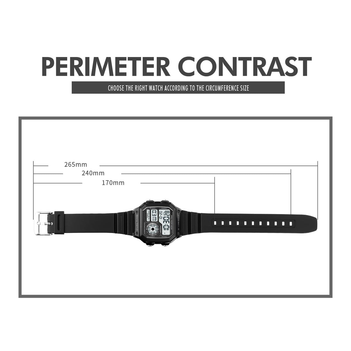 SKMEI Mens Digital Sports Watch – Dual Time