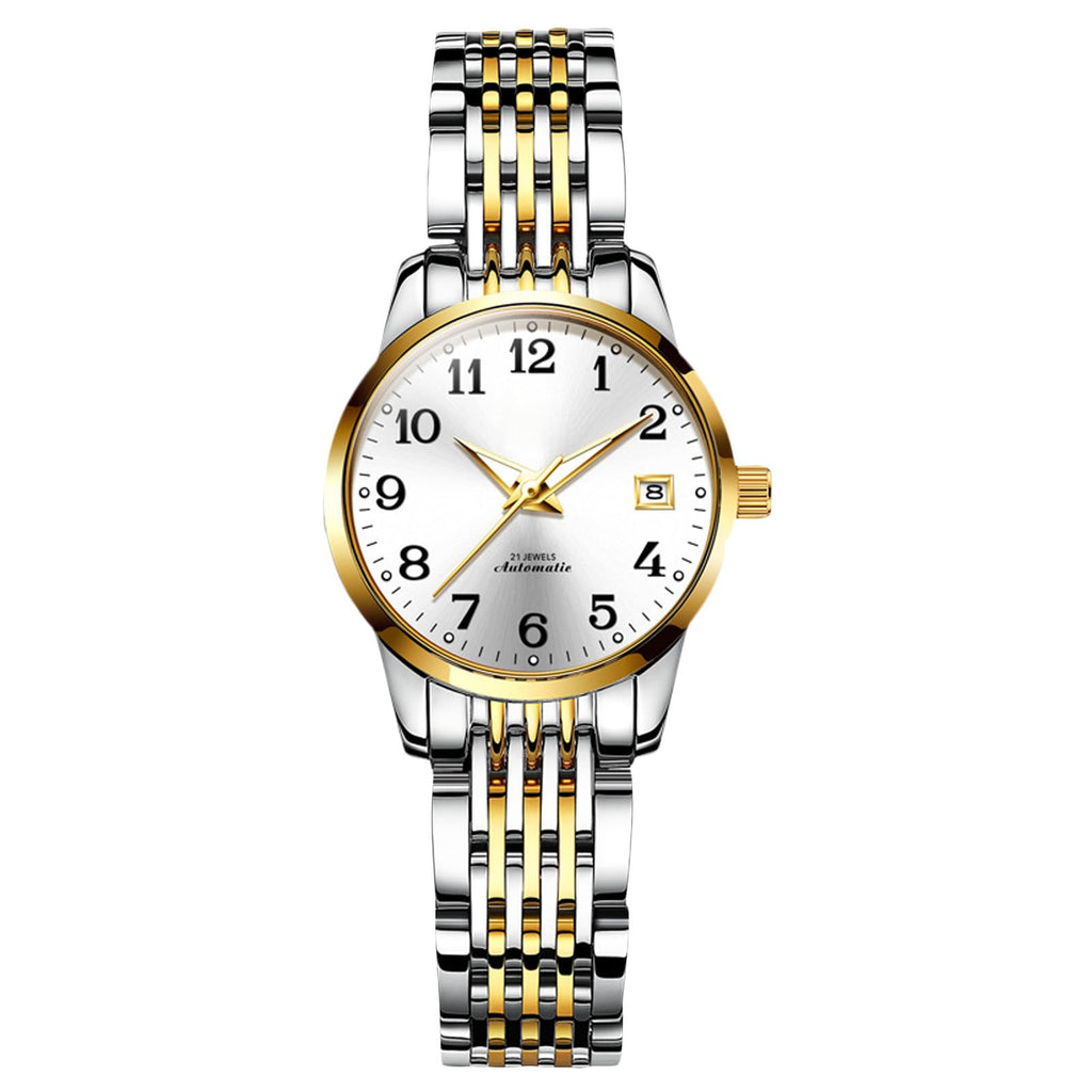OLEVS Women's Automatic Stainless Steel Watch - White Dial A