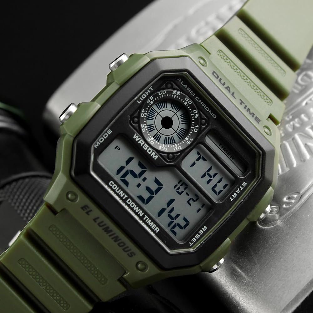 SKMEI Mens Digital Sports Watch – Dual Time