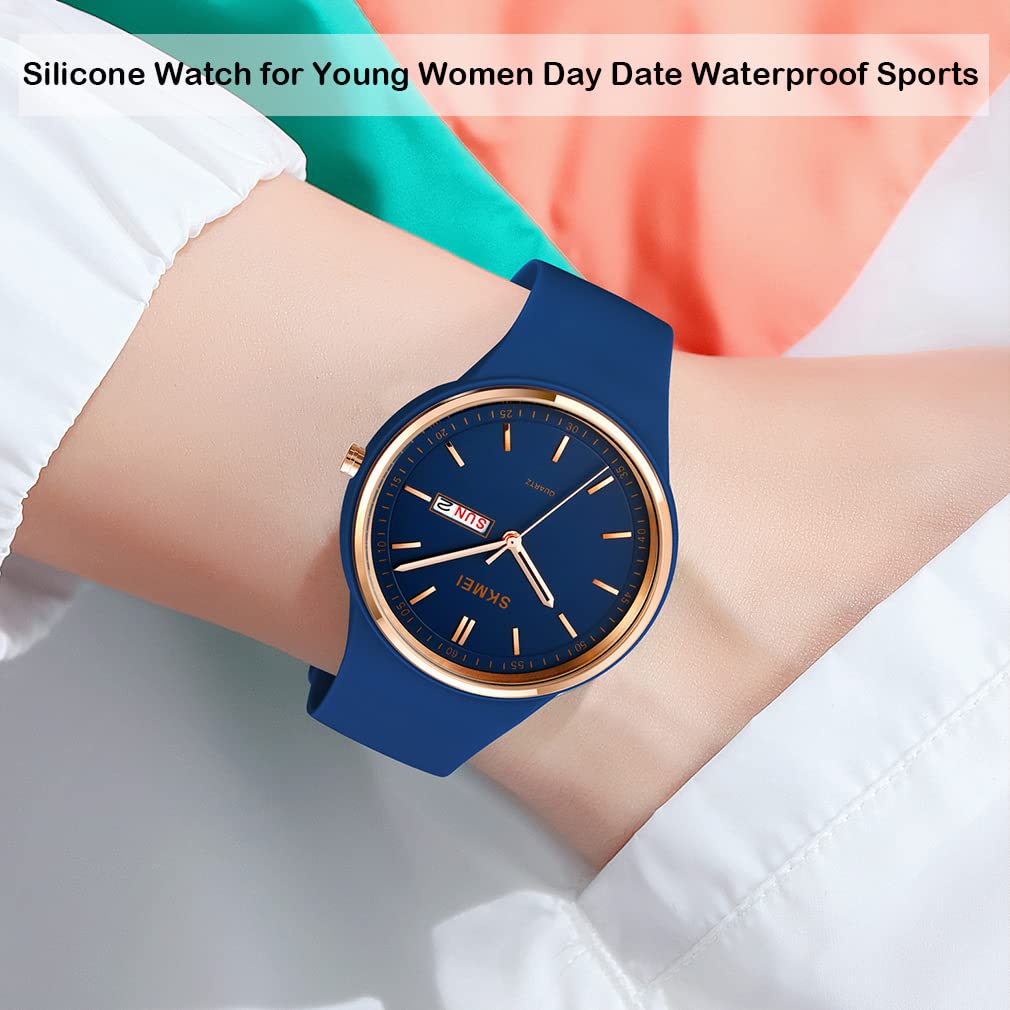 SKMEI Women's Japanese Quartz Sports Watch – Silicone Strap