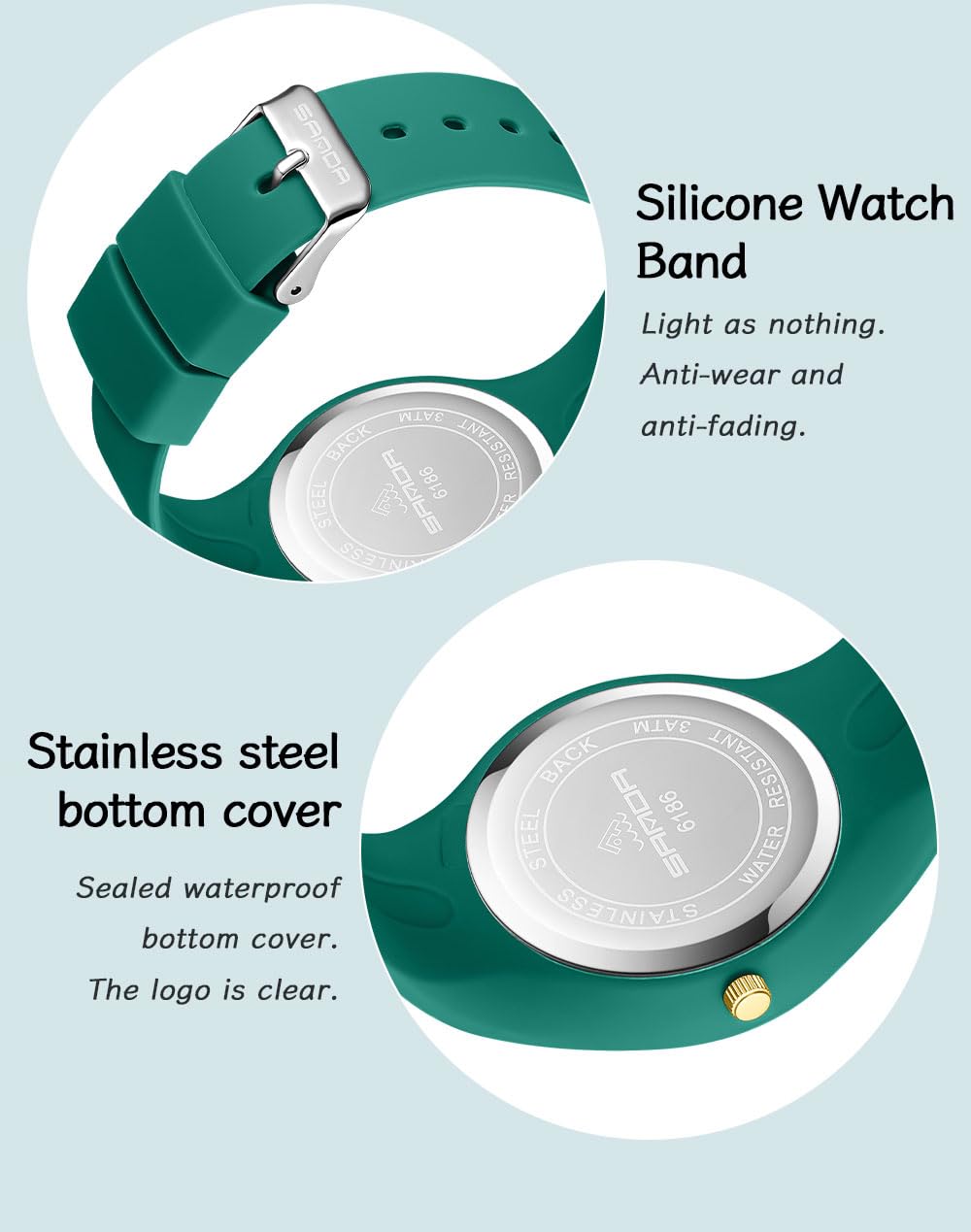Women's Japanese Quartz Sports Watch – Silicone Strap