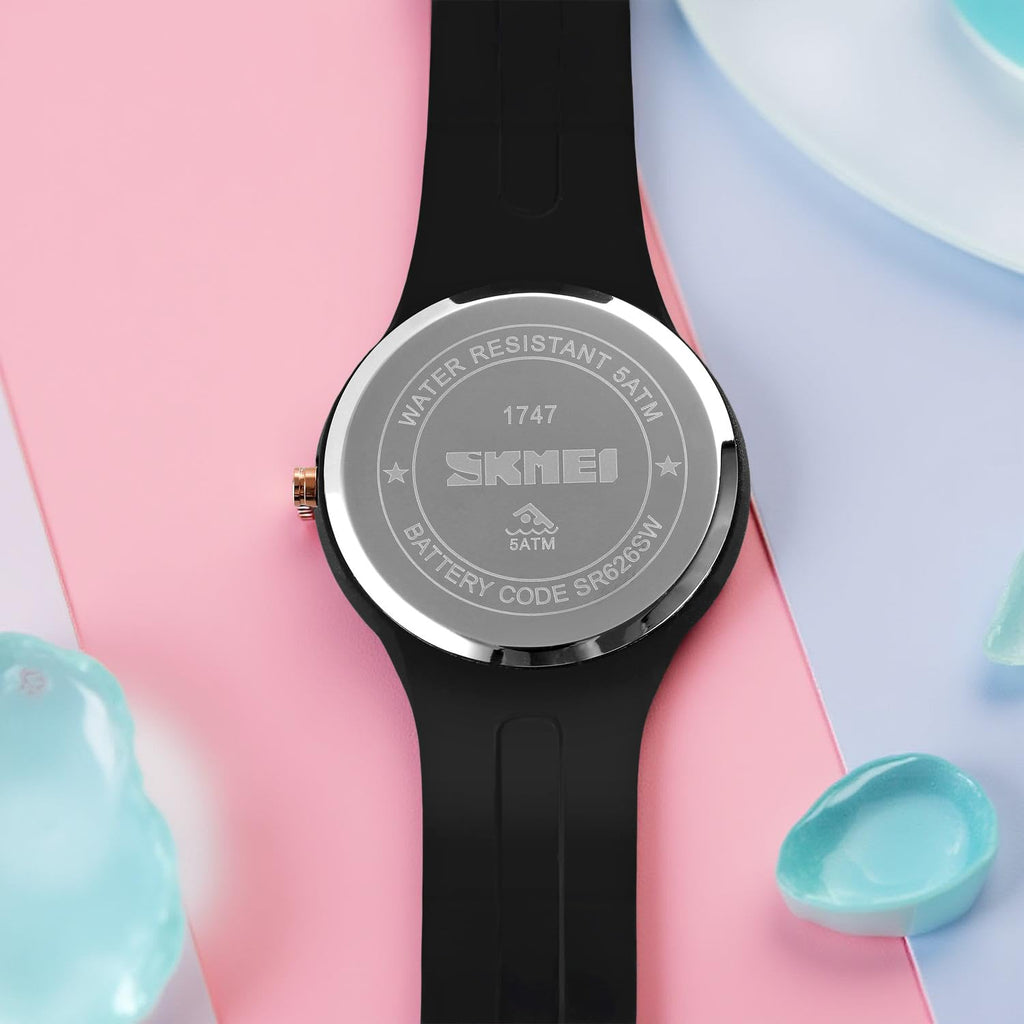 SKMEI Women's Japanese Quartz Sports Watch – Silicone Strap