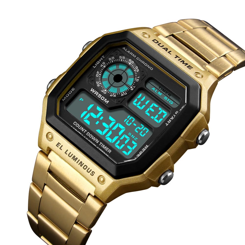 SKMEI Mens Digital Sports Watch – Dual Time