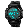 SKMEI Men's Large Display Digital Sports Watch - Black