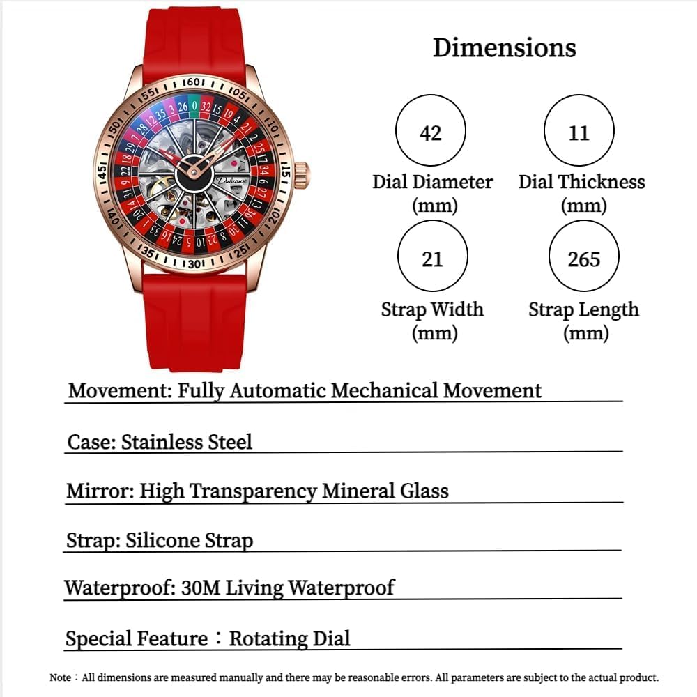 Men's Roulette Dial Automatic Mechanical Watch