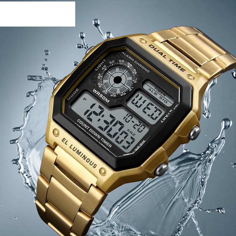 SKMEI Mens Digital Sports Watch – Dual Time
