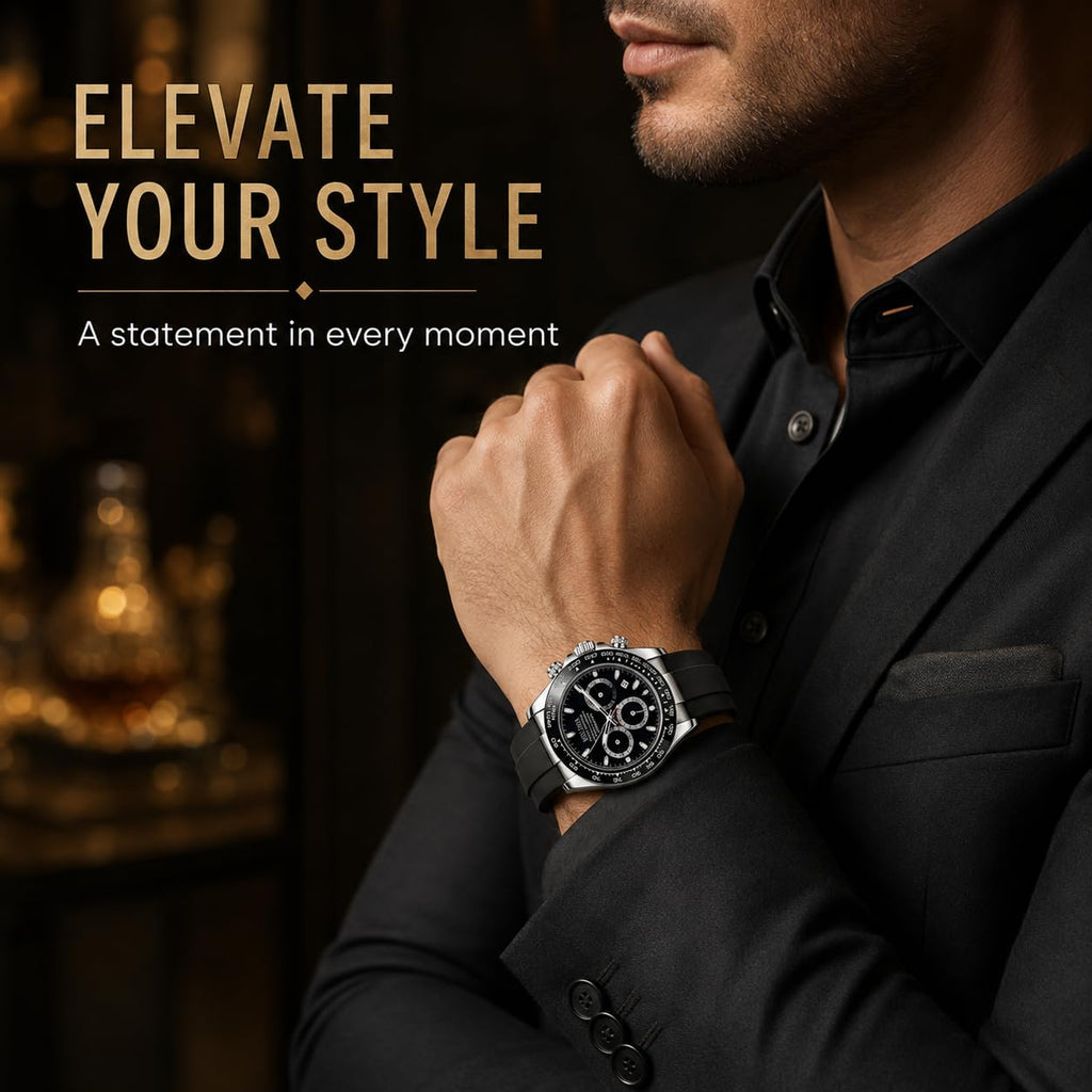 Moldoa Men's Japanese Quartz Chronograph Watch – Panda Dial