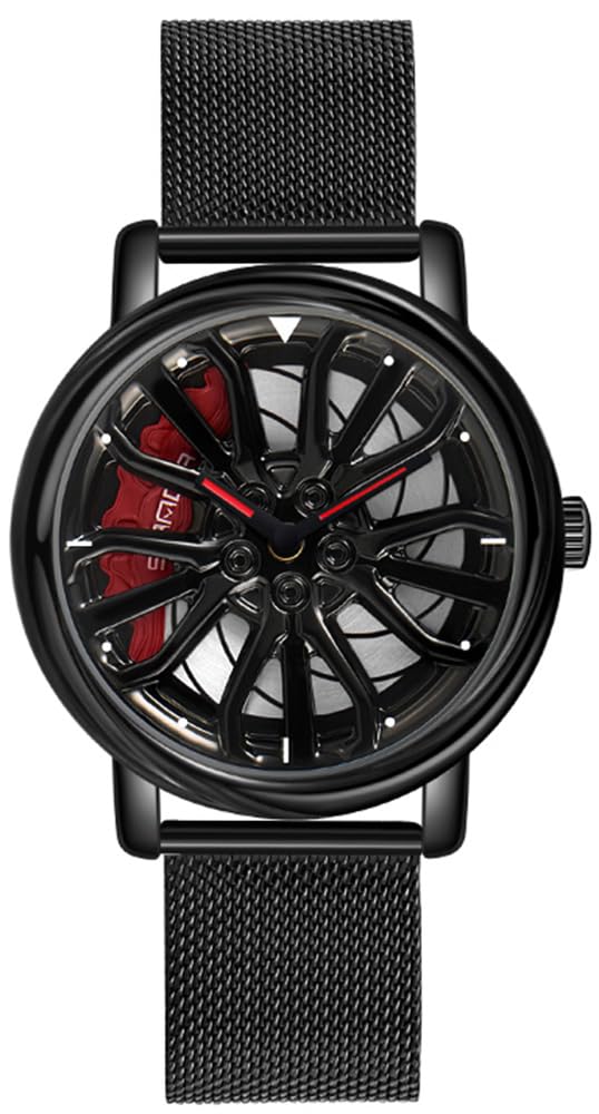 SKMEI Men's 3D Spinning Car-Wheel Quartz Watch