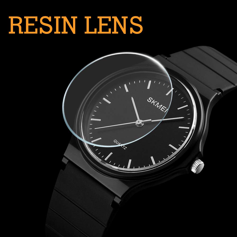 SKMEI Women's Minimalist Japanese Quartz Watch – Black PU Strap