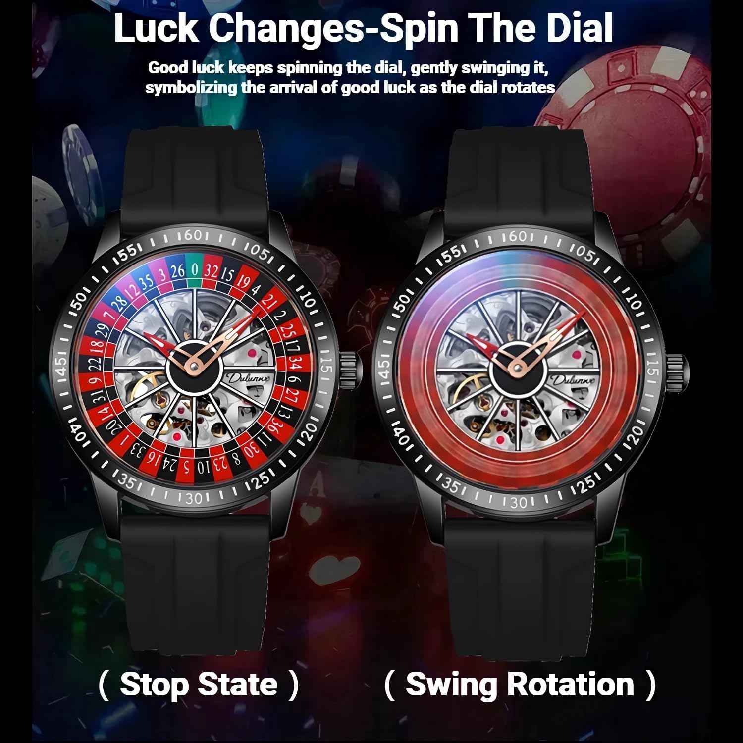 Men's Roulette Dial Automatic Mechanical Watch