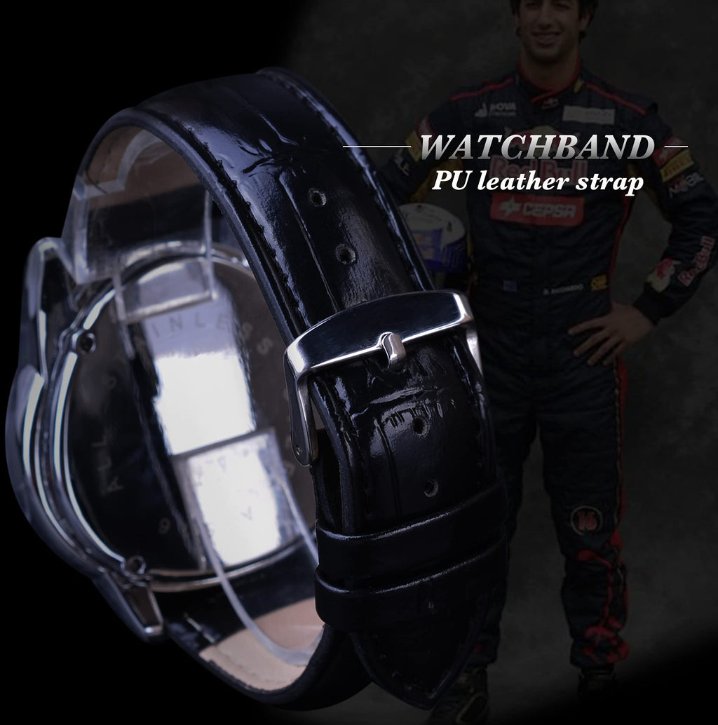 WINNER Men's Automatic Skeleton Watch – Triangular Racing Dial