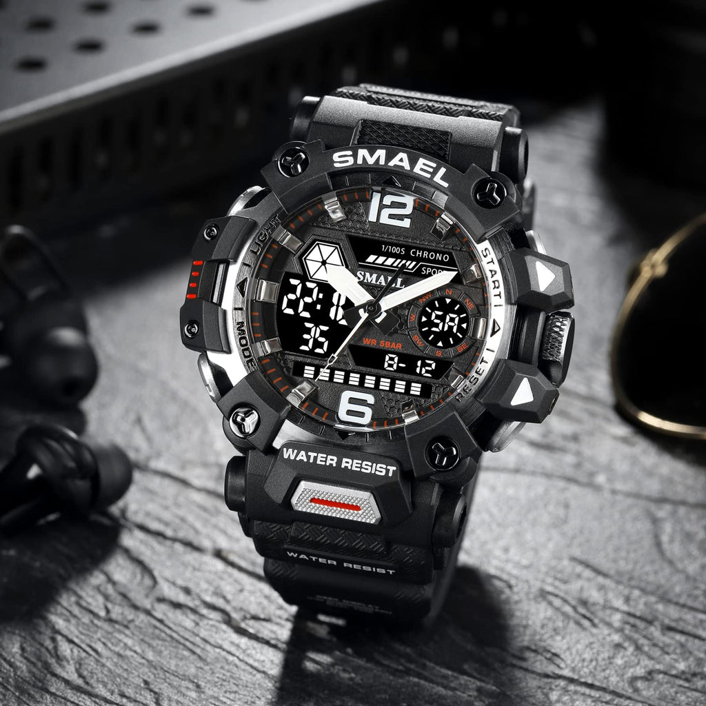 SMAEL Men's Analogue-Digital Military Sports Watch