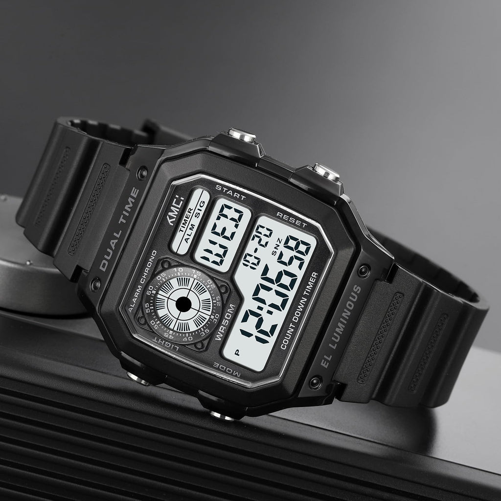 SKMEI Mens Digital Sports Watch – Dual Time