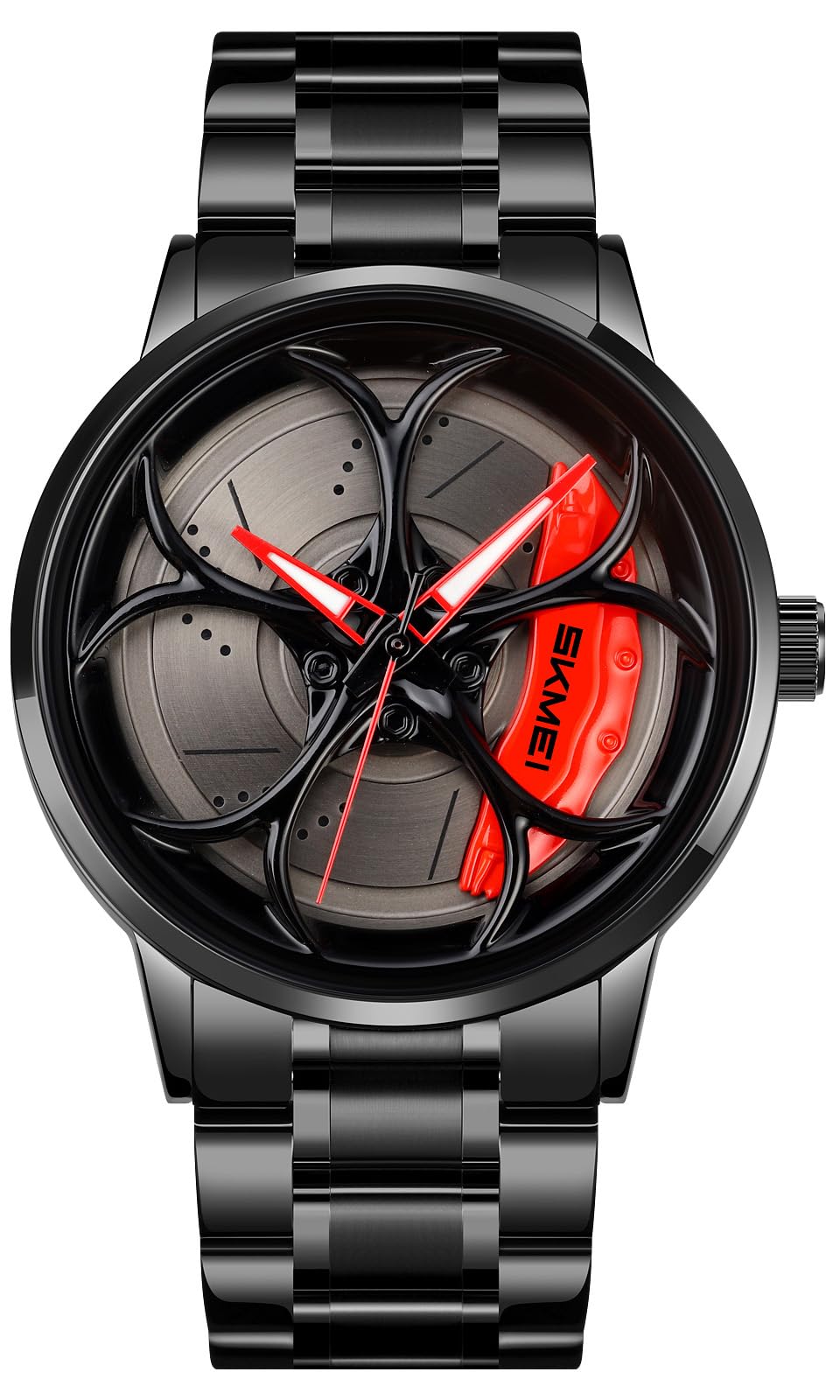 SKMEI Men's 3D Spinning Car-Wheel Quartz Watch