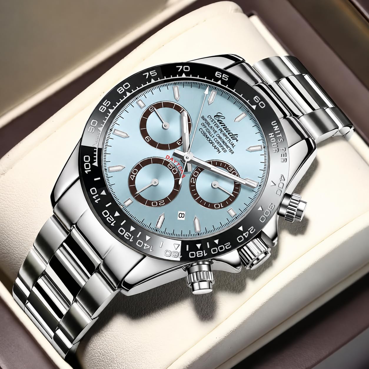 Moldoa Men's Japanese Quartz Chronograph Watch – Panda Dial