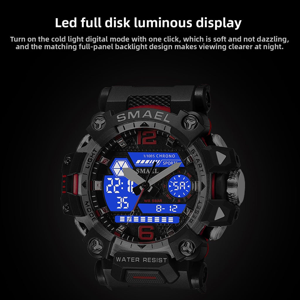 SMAEL Men's Analogue-Digital Military Sports Watch