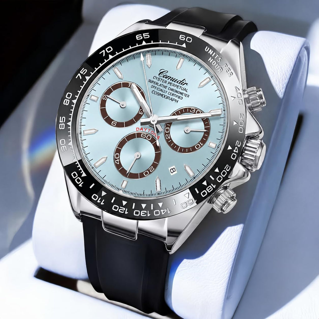 Moldoa Men's Japanese Quartz Chronograph Watch – Panda Dial