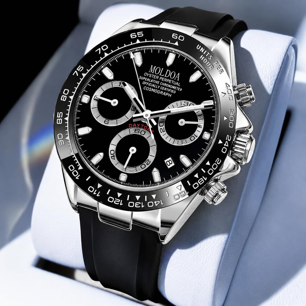 Moldoa Men's Japanese Quartz Chronograph Watch – Panda Dial