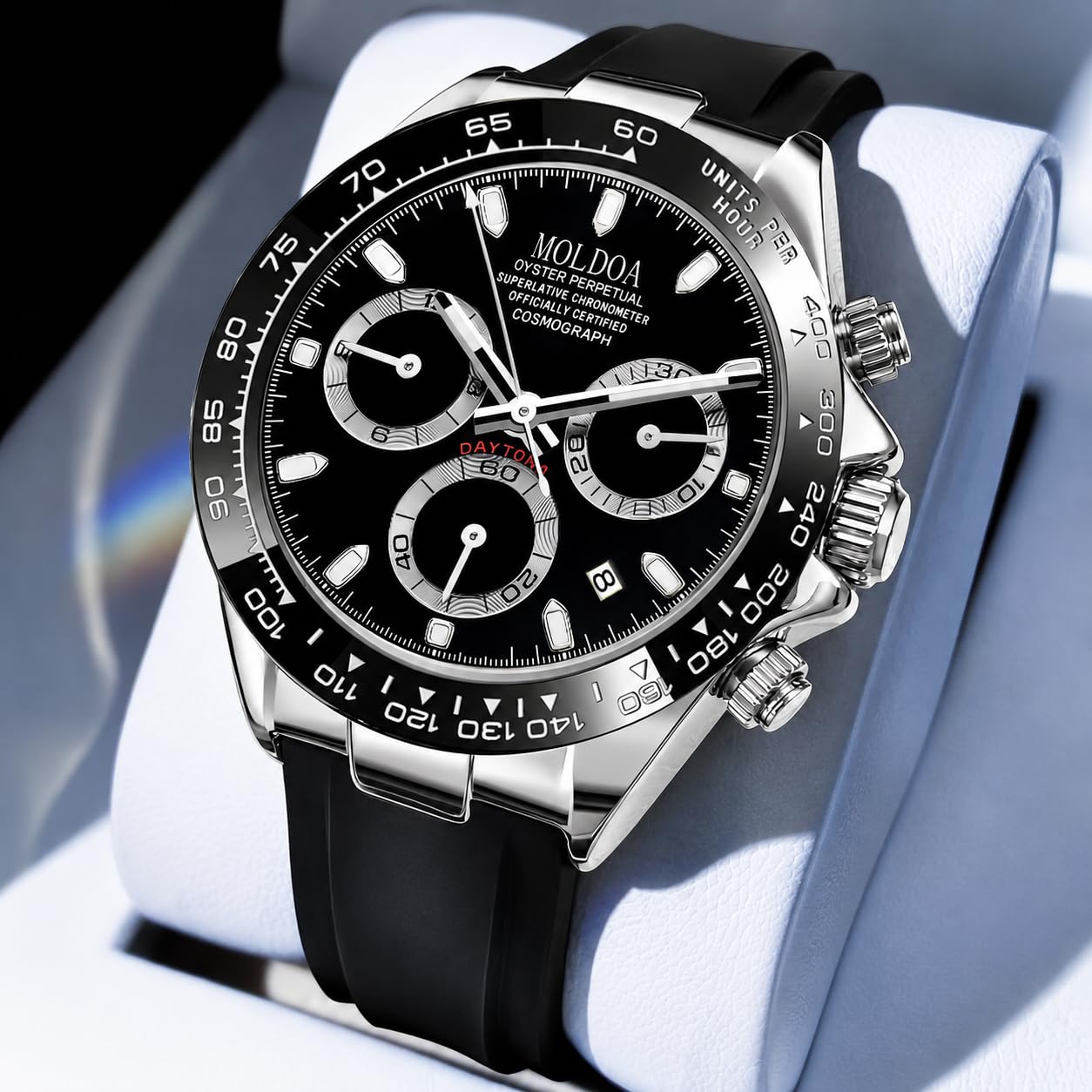 Moldoa Men's Japanese Quartz Chronograph Watch – Panda Dial