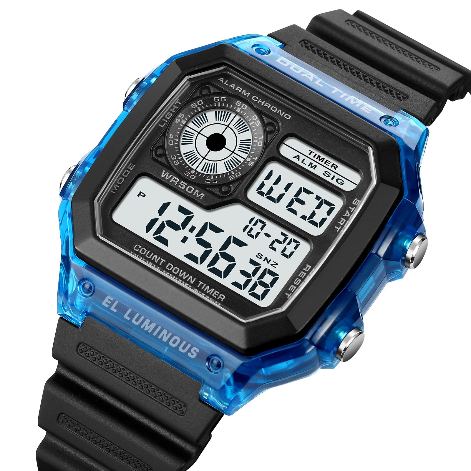 SKMEI Mens Digital Sports Watch – Dual Time