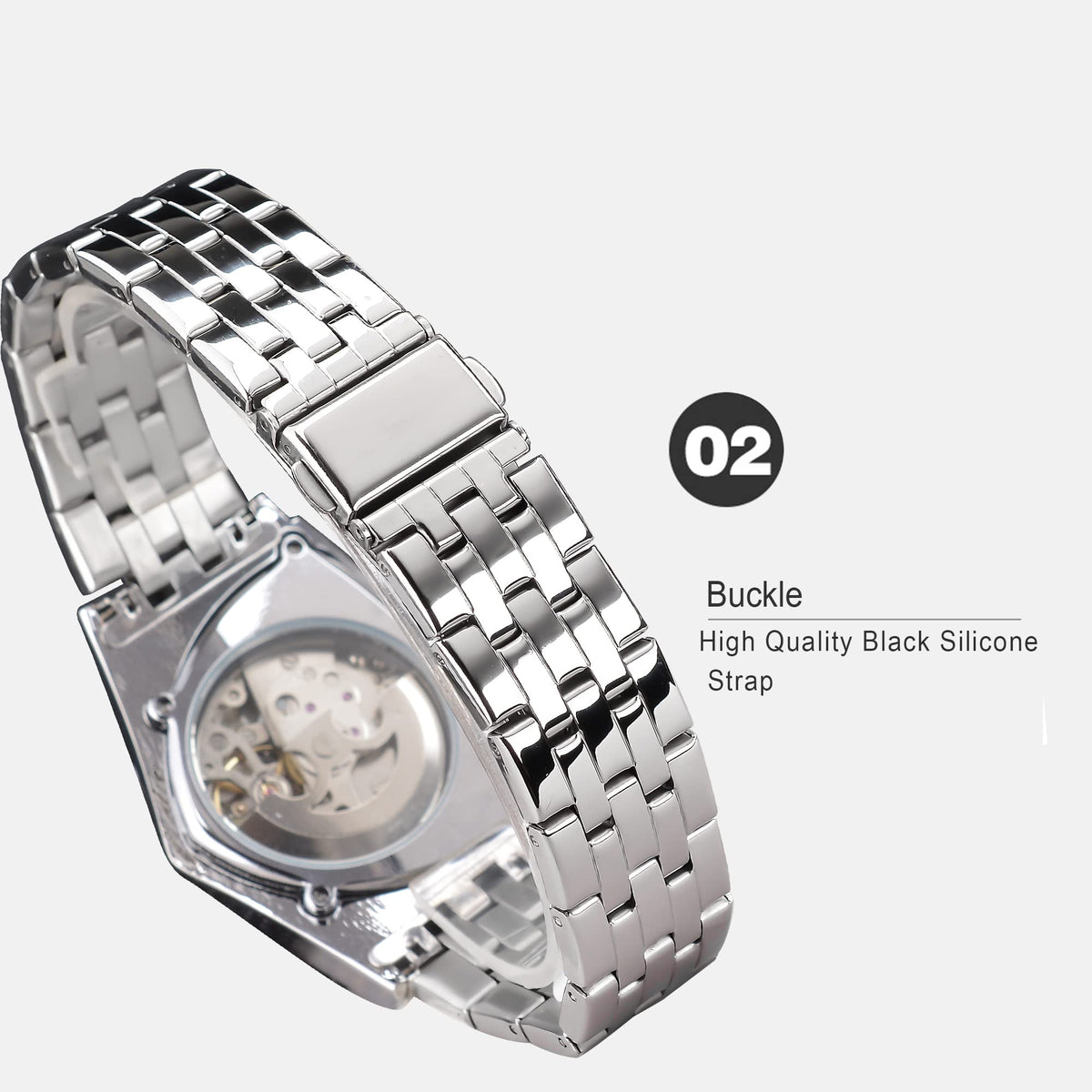 FORSINING Men's Automatic Skeleton Watch – Triangular Dial
