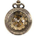 Men's Bronze Manual-Wind Half-Hunter Pocket Watch