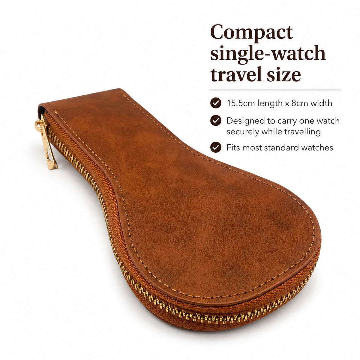 Stretone Single Watch Travel Case - PU Leather